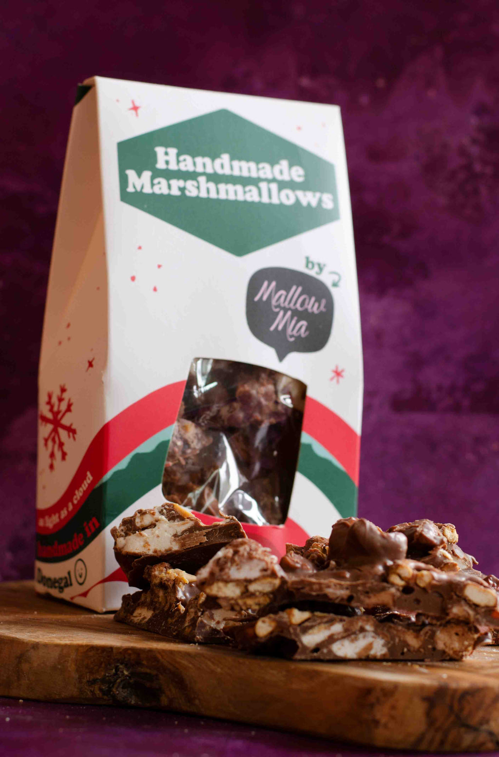 salted caramel, honeycomb rocky road 120g box